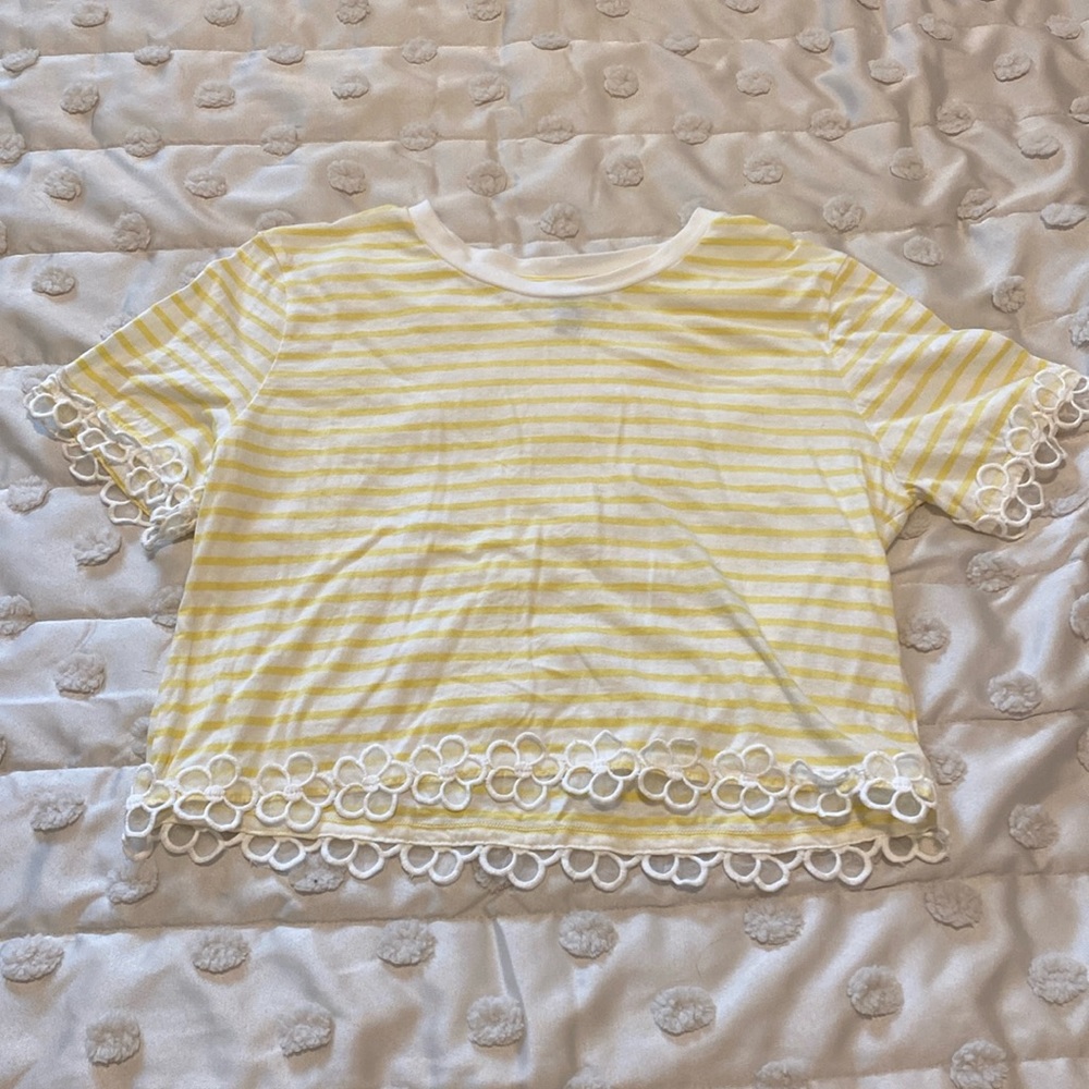 Flower Trimmed Crop Top